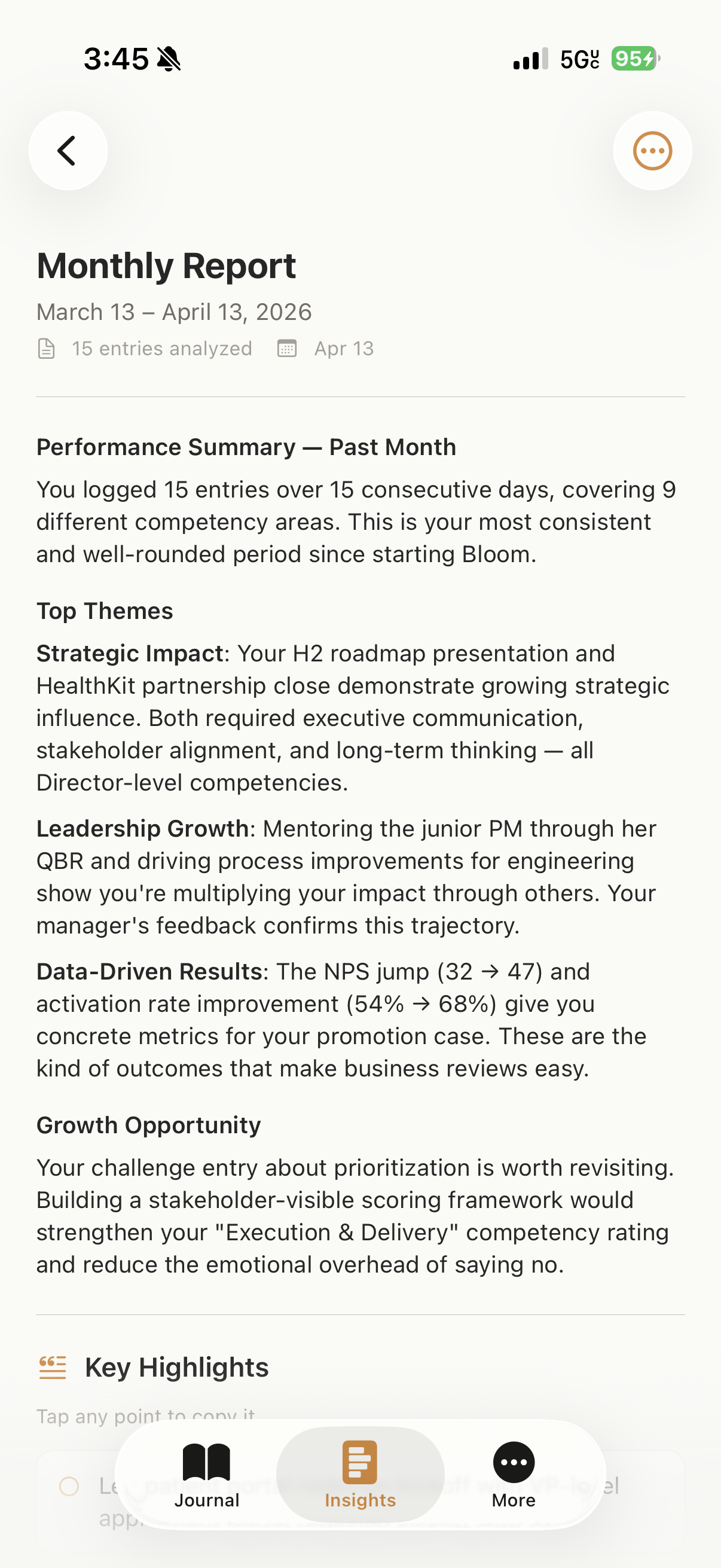 Bloom monthly report with key wins